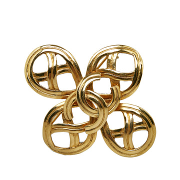 CHANEL CC Cross Brooch Costume Brooch