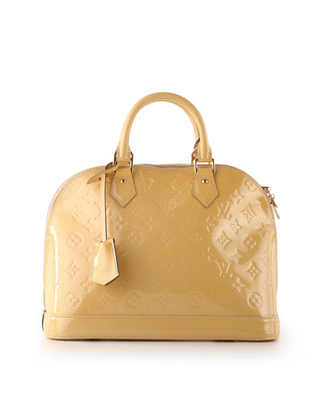 LOUIS VUITTON Citrine Monogram Vernis Alma PM Bag