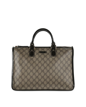 GUCCI Brown Monogram Coated Canvas Medium Joy Tote Bag