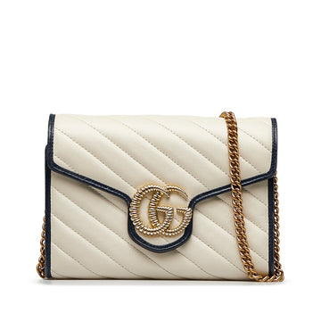 GUCCI Mini GG Marmont Wallet on Chain Crossbody Bag