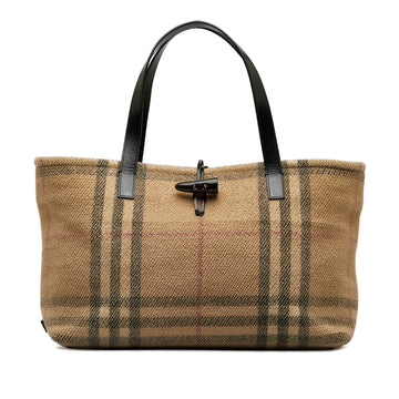 BURBERRY House Check Wool Tote Tote Bag