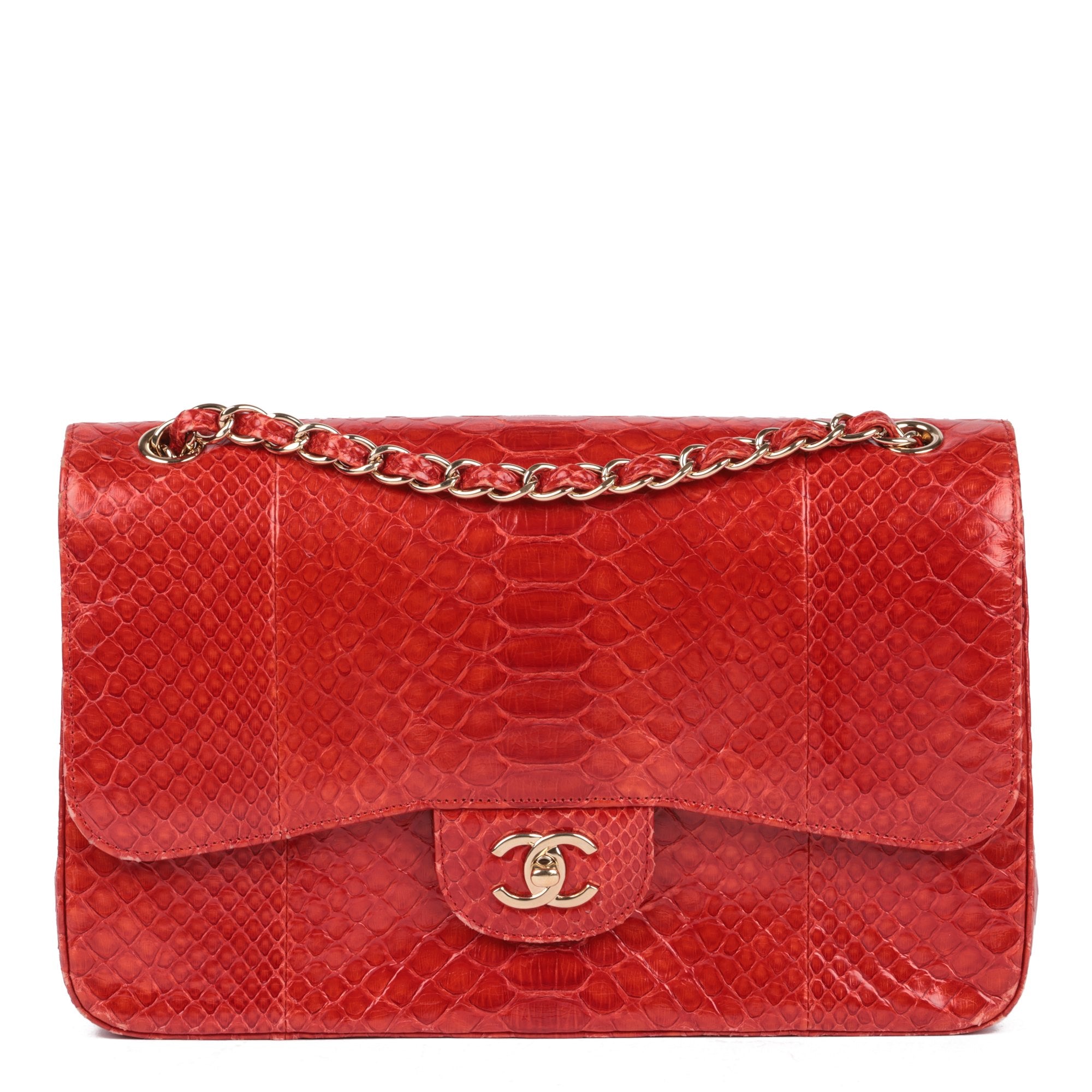 Chanel best sale python flap