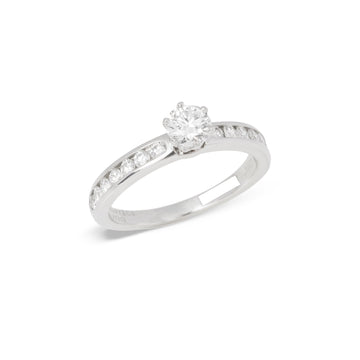 Tiffany & Co Round Brilliant 030ct Solitaire Diamond Band Ring