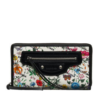 GUCCI x Balenciaga The Hacker Project Neo Classic Flora Print Zip Around Wallet Long Wallets