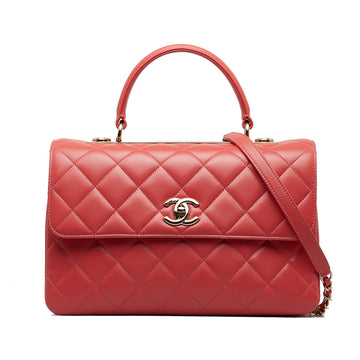 CHANEL Maxi Lambskin Matalesse Trendy Flap Satchel