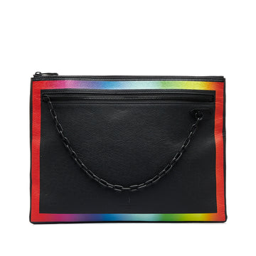 LOUIS VUITTON Taiga Rainbow Pochette A4 Clutch Bag
