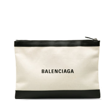 BALENCIAGA Navy Clip M Clutch Clutch Bag