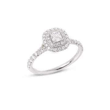 Tiffany & Co Soleste cushion cut 018ct diamond Ring