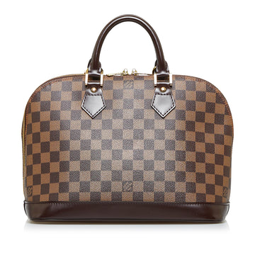 Alma bb leather bag Louis Vuitton Brown in Leather - 16108452
