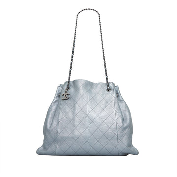 CHANEL CC Quilted Drawstring Tote Tote Bag