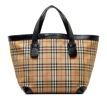 BURBERRY Haymarket Check Tote Tote Bag