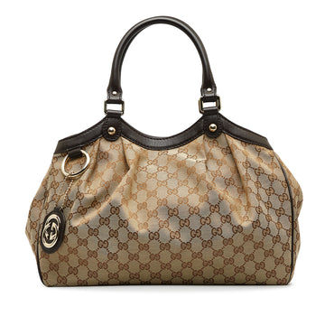 GUCCI GG Canvas Sukey Tote Tote Bag