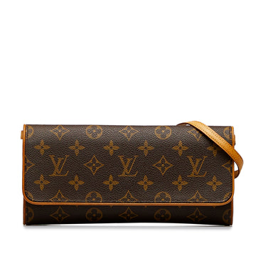 LOUIS VUITTON Monogram Pochette Twin GM Crossbody Bag