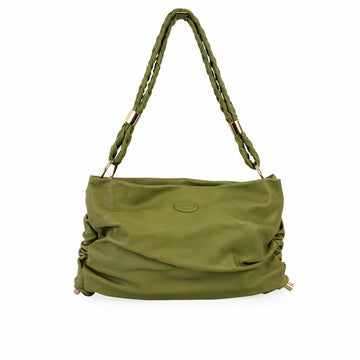 TOD'S Leather Shoulder Bag Green