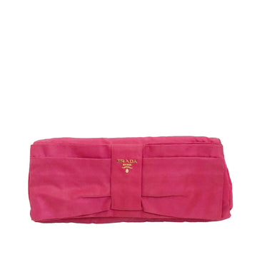 Prada Fiocco Bow Tessuto Clutch Bag