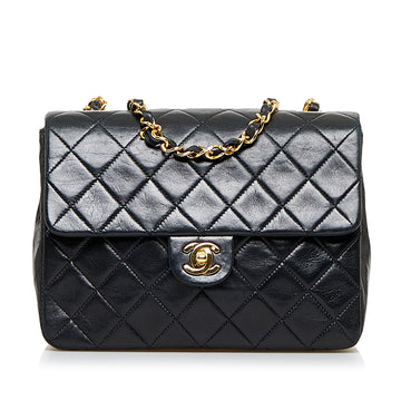 CHANEL Mini Classic Square Lambskin Single Flap Bag