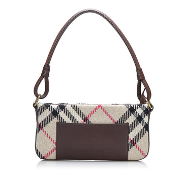 BURBERRY Nova Check Tweed Baguette