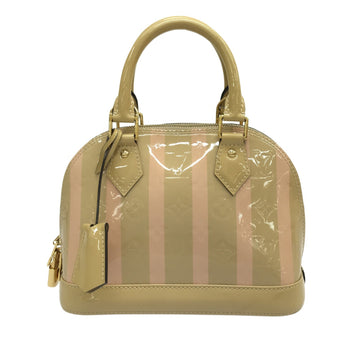 LOUIS VUITTON Monogram Vernis Rayures Alma BB Satchel