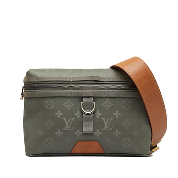 LOUIS VUITTON Monogram Titanium Messenger PM Crossbody Bag