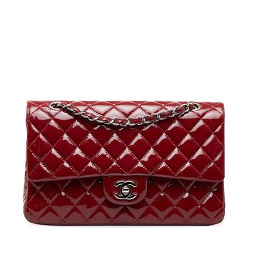 CHANEL Medium Classic Patent Double Flap Crossbody Bag