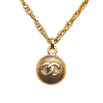 CHANEL CC Round Medallion Necklace Costume Necklace