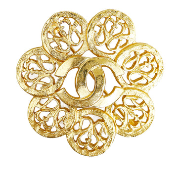 CHANEL CC Flower Brooch Costume Brooch