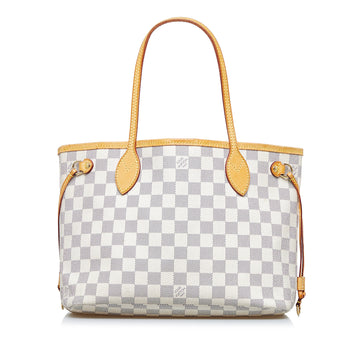 LOUIS VUITTON Damier Azur Neverfull PM Tote Bag