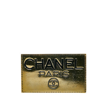 CHANEL CC Logo Plate Brooch Costume Brooch