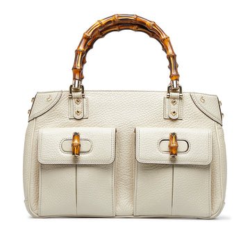 GUCCI Bamboo Double Pocket Handbag