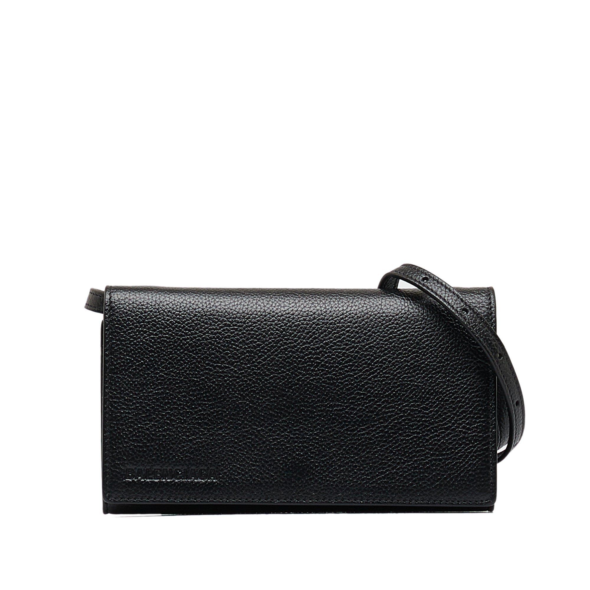 Balenciaga hot sale leather clutch