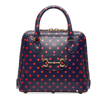 GUCCI Horsebit 1955 Polka Dot Satchel