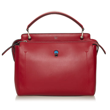 Fendi Large DotCom Leather Satchel