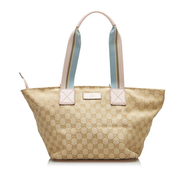 GUCCI GG Canvas Web Tote Bag