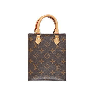 LOUIS VUITTON Monogram Petit Sac Plat Satchel