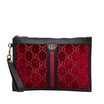 GUCCI GG Velvet Ophidia Clutch Bag