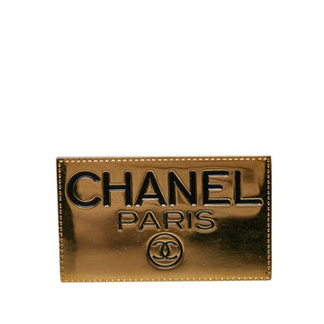 CHANEL CC Logo Plate Brooch Costume Brooch