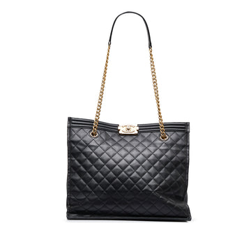 CHANEL Quilted Boy Shopper Tote Tote Bag