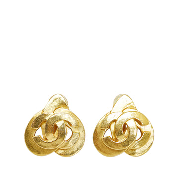 CHANEL CC Heart Clip-on Earrings Costume Earrings