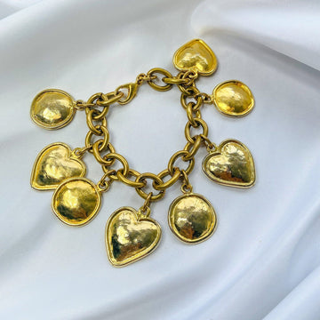 Vintage Gold Plated Charm Bracelet, 1980s