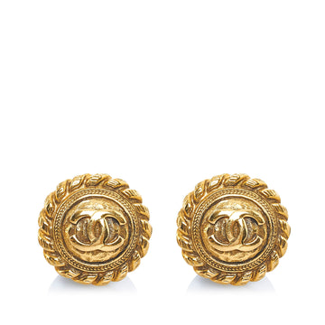 CHANEL CC Clip On Earrings Costume Earrings