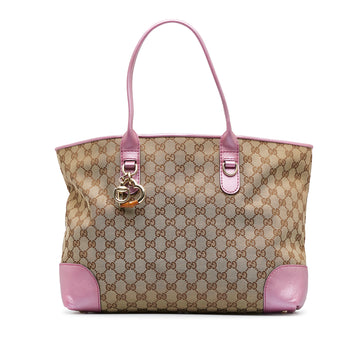 GUCCI GG Canvas Heart Bit Tote Tote Bag