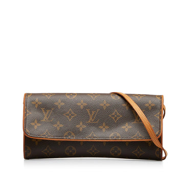 LOUIS VUITTON Monogram Pochette Twin GM Crossbody Bag