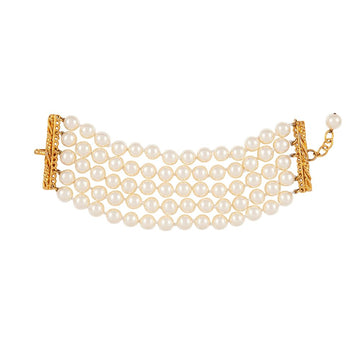 CHANEL 1990  Chanel Faux Pearl Bracelet