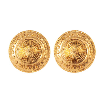 CHANEL 1990s  Chanel Round Clip-On Earrings