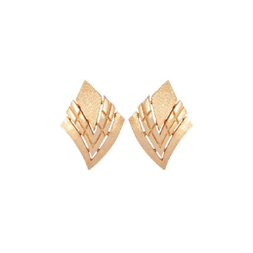 TRIFARI 1970s  Trifari Art Deco Clip-On Earrings