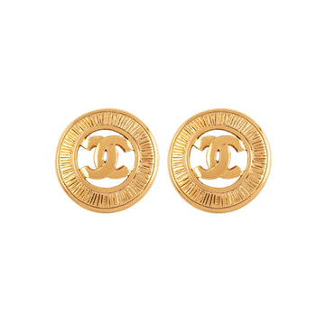 CHANEL 1990s  Chanel Medallion Clip-On Earrings