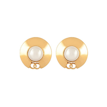 CHANEL 1970s  Chanel Faux Pearl Clip-On Earrings