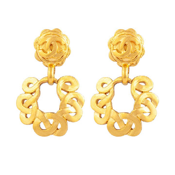 CHANEL 1997 A Rare Pair Of  Chanel Logo Clip-On Earrings