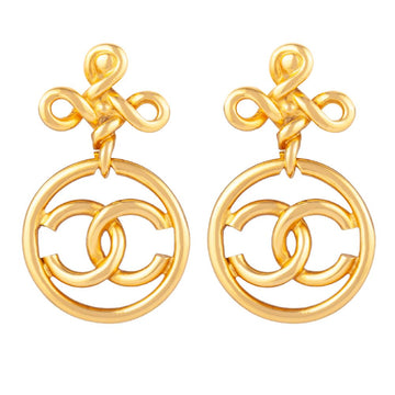 CHANEL 1993  Chanel Oversized Medallion Clip-On Earrings