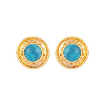 VINTAGE 1990s  Turquoise Clip-On Earrings